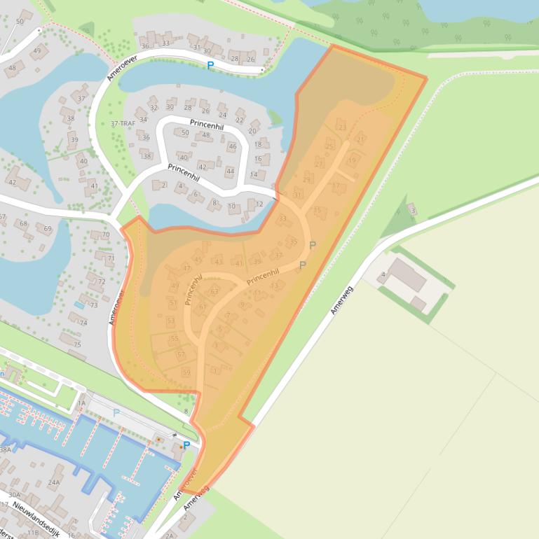 Kaart van postcodegebied 4926EE.