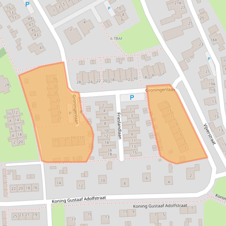 Kaart van postcodegebied 4926GA.