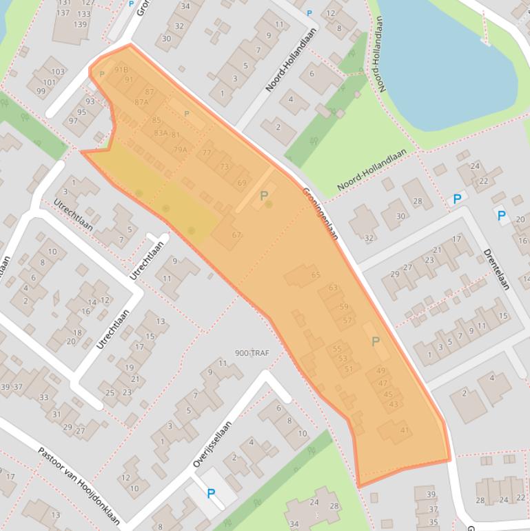 Kaart van postcodegebied 4926GC.