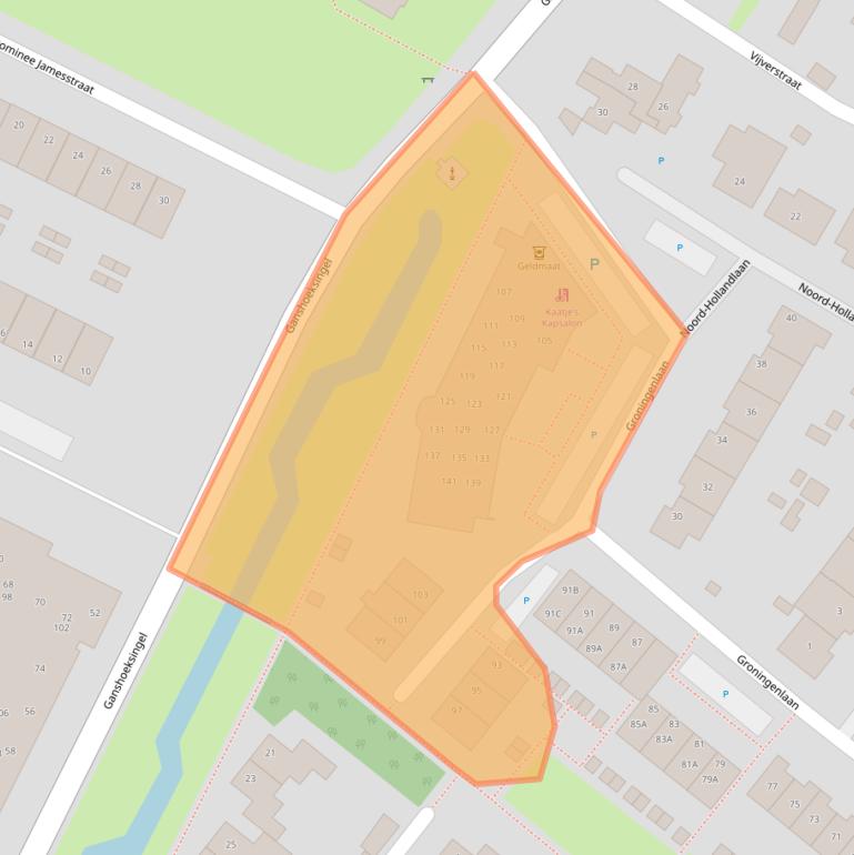 Kaart van postcodegebied 4926GD.