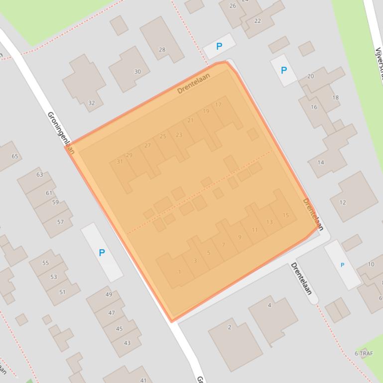 Kaart van postcodegebied 4926GH.