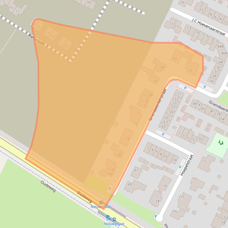 Kaart van postcodegebied 4926HB.