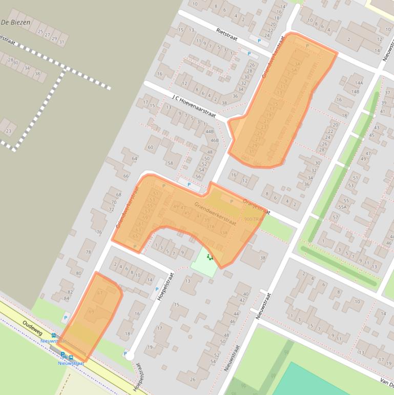 Kaart van postcodegebied 4926HC.