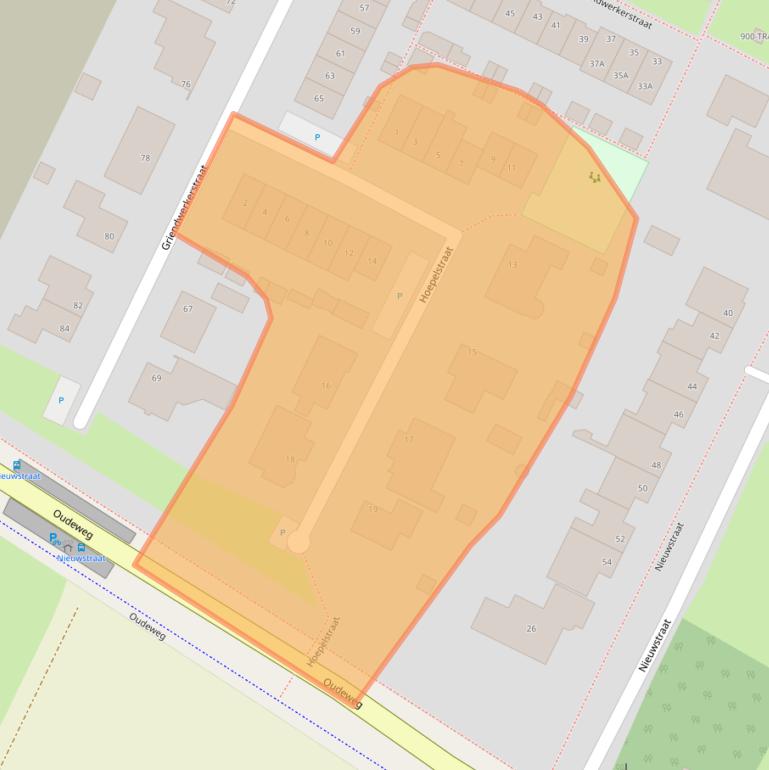 Kaart van postcodegebied 4926HE.