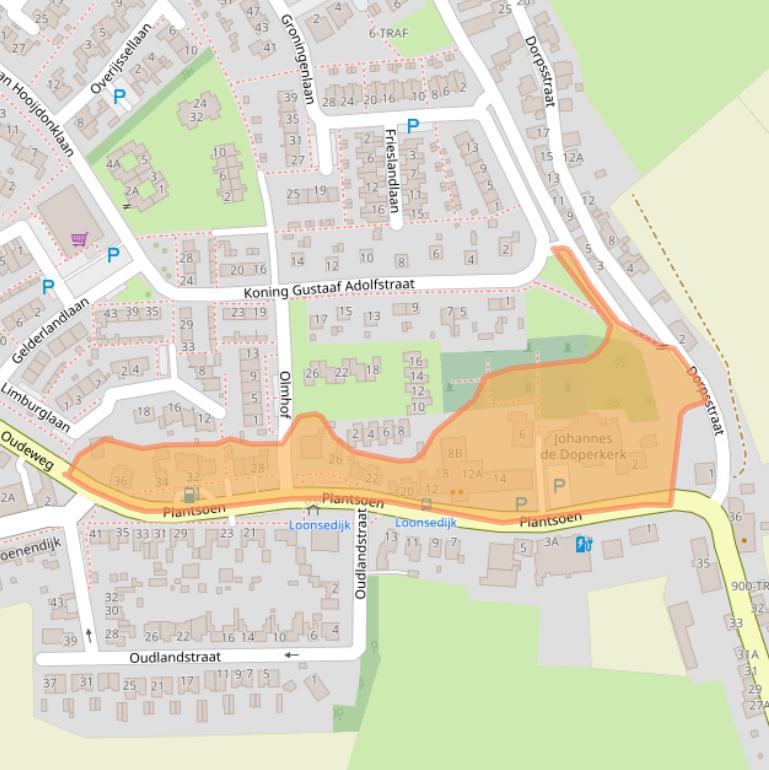 Kaart van postcodegebied 4926RB.