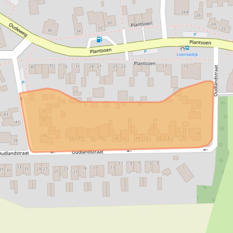 Kaart van postcodegebied 4926RD.