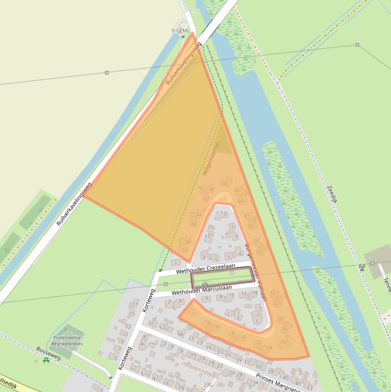 Kaart van postcodegebied 4927AB.