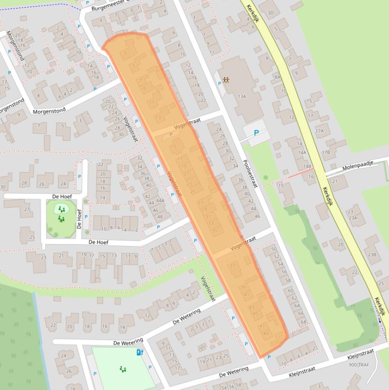 Kaart van postcodegebied 4927BC.