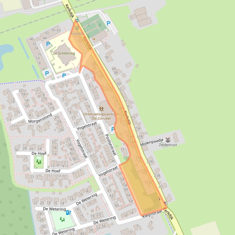 Kaart van postcodegebied 4927BH.
