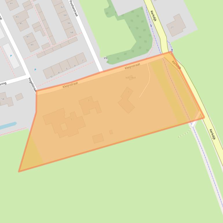 Kaart van postcodegebied 4927BJ.