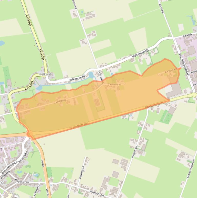 Kaart van postcodegebied 4927RH.