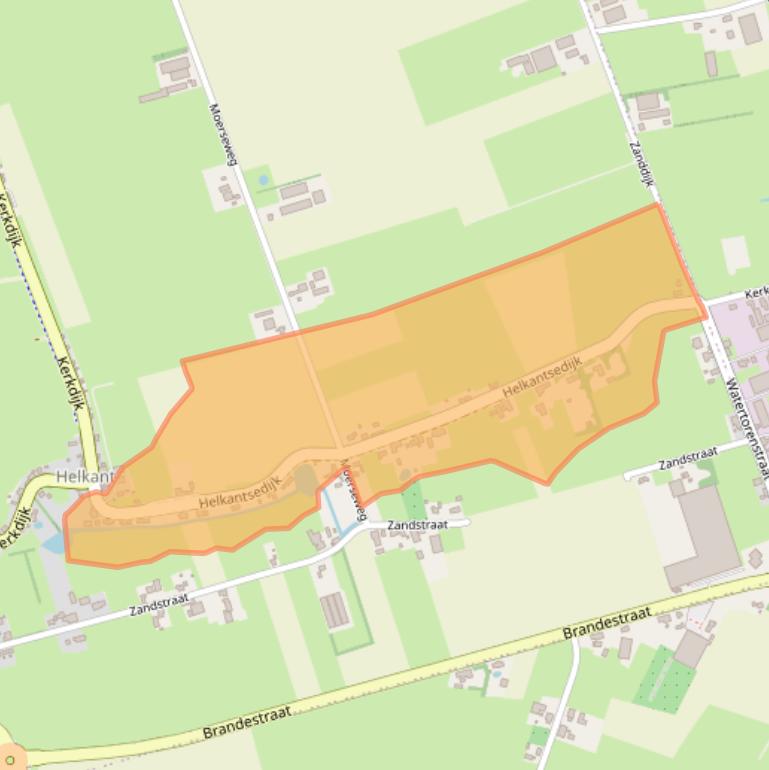 Kaart van postcodegebied 4927RJ.