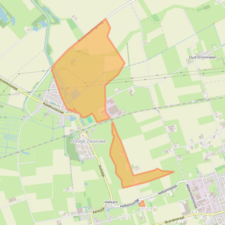 Kaart van postcodegebied 4927RK.