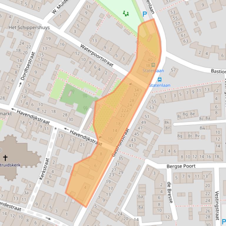 Kaart van postcodegebied 4931AP.