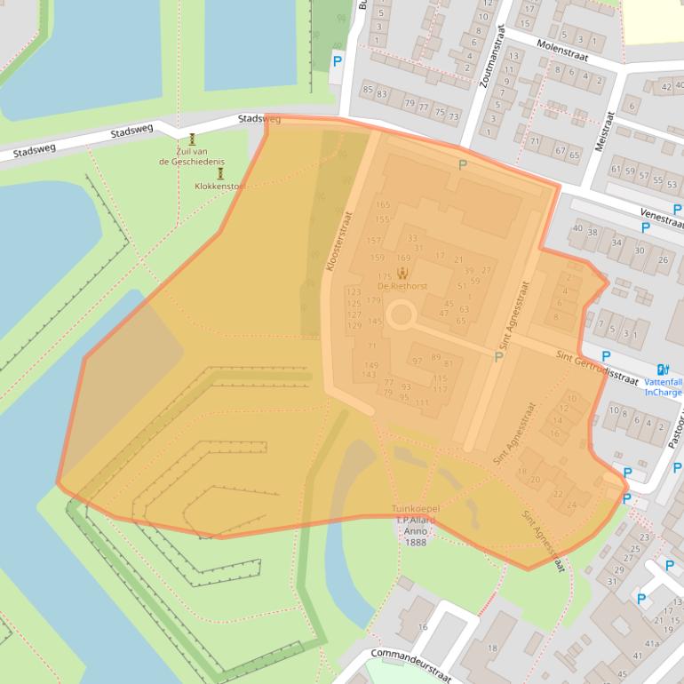 Kaart van postcodegebied 4931BH.