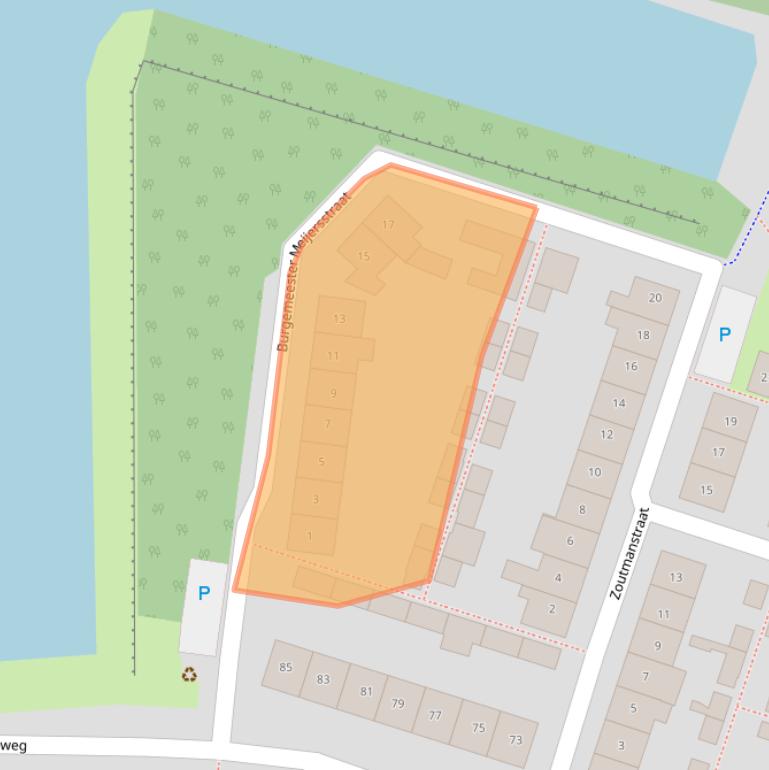 Kaart van postcodegebied 4931BK.