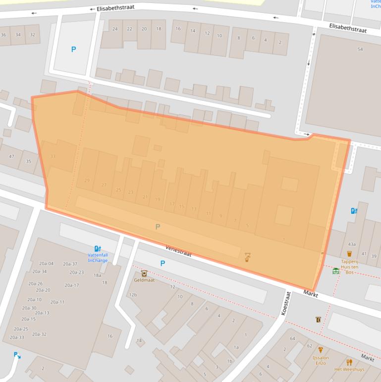 Kaart van postcodegebied 4931BM.