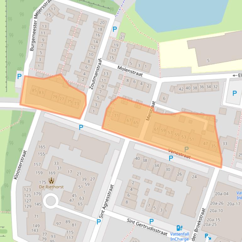 Kaart van postcodegebied 4931BN.