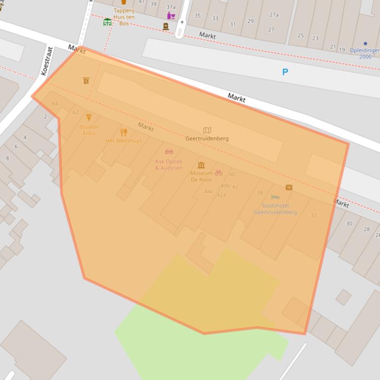 Kaart van postcodegebied 4931BT.