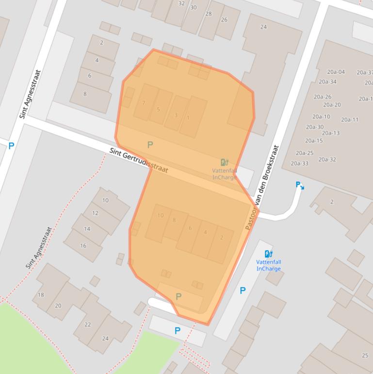 Kaart van postcodegebied 4931BZ.