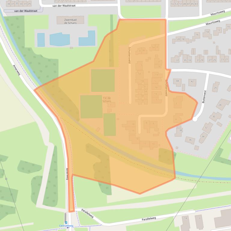 Kaart van postcodegebied 4931CE.