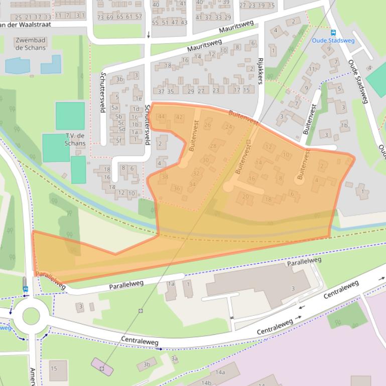 Kaart van postcodegebied 4931CH.