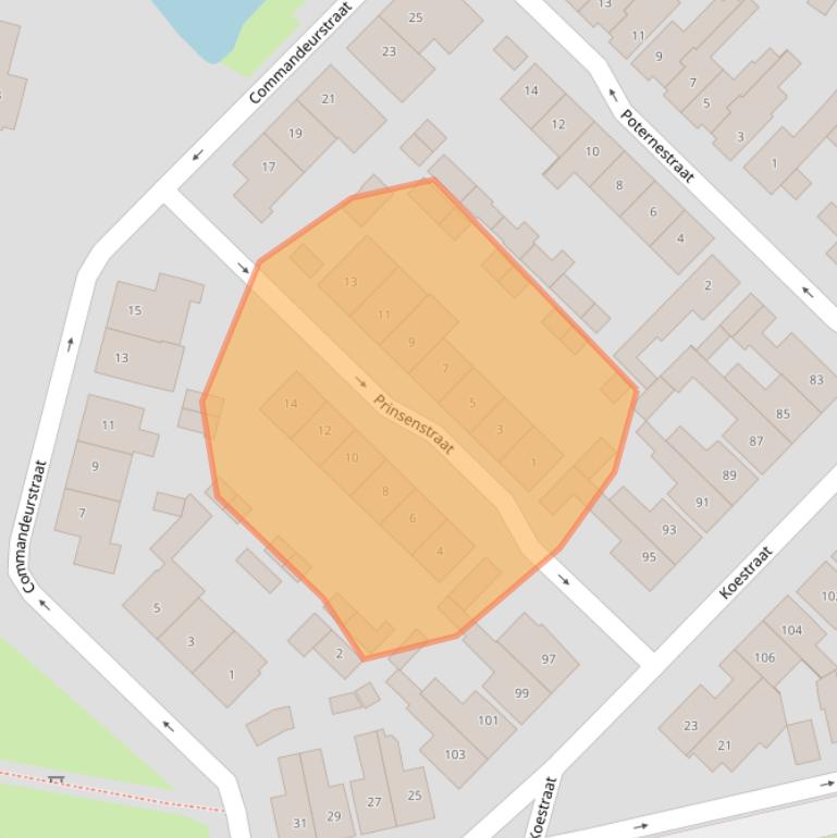 Kaart van postcodegebied 4931CM.