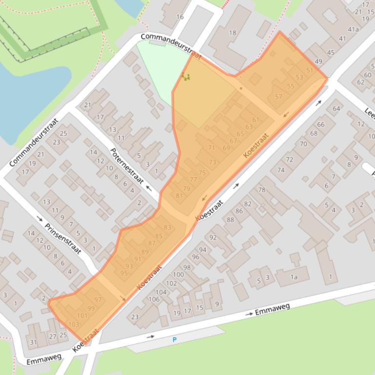 Kaart van postcodegebied 4931CR.