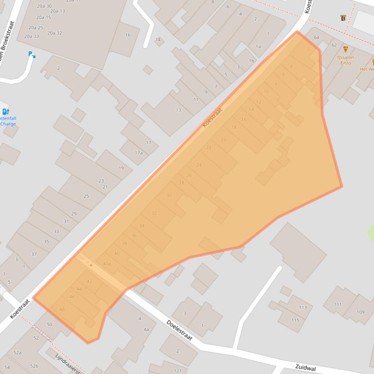 Kaart van postcodegebied 4931CS.