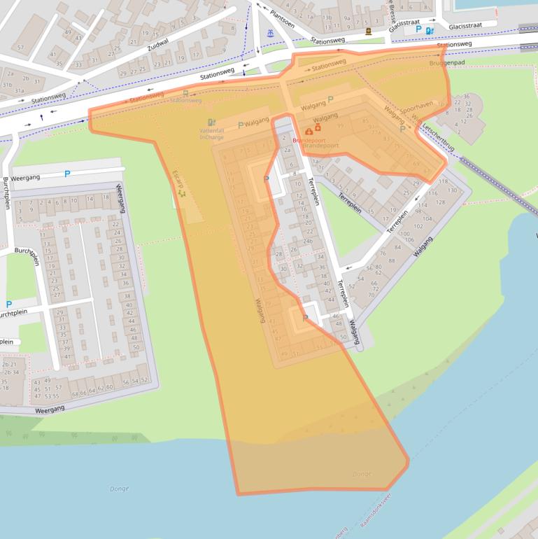 Kaart van postcodegebied 4931DH.