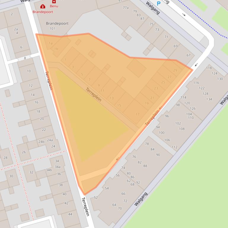 Kaart van postcodegebied 4931DK.