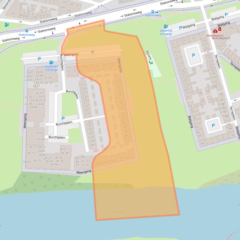 Kaart van postcodegebied 4931DN.