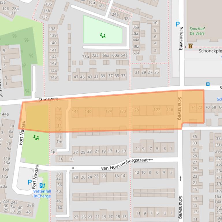 Kaart van postcodegebied 4931EG.