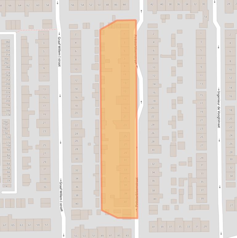 Kaart van postcodegebied 4931EV.
