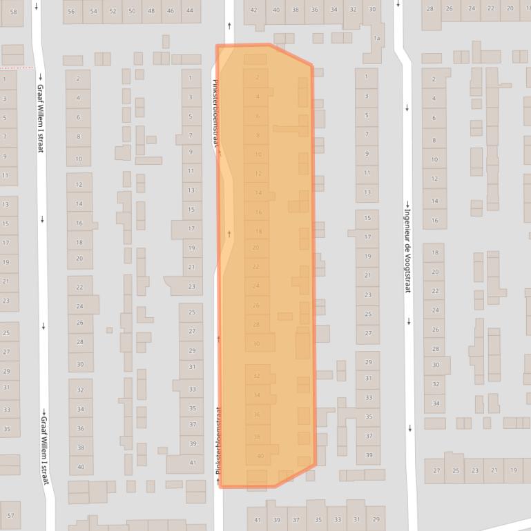 Kaart van postcodegebied 4931EW.