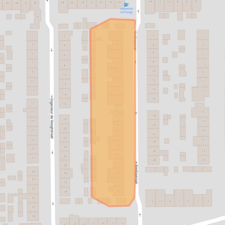 Kaart van postcodegebied 4931GC.