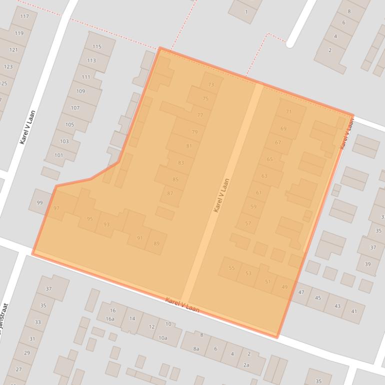 Kaart van postcodegebied 4931HB.