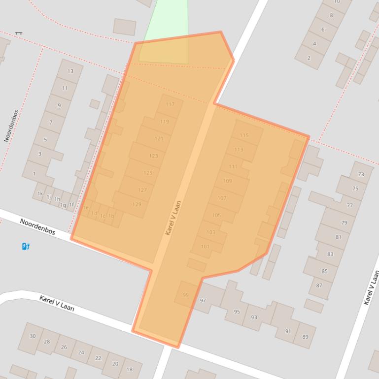 Kaart van postcodegebied 4931HC.