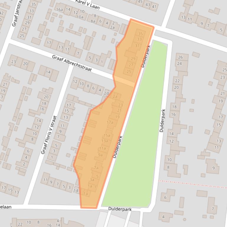 Kaart van postcodegebied 4931HG.