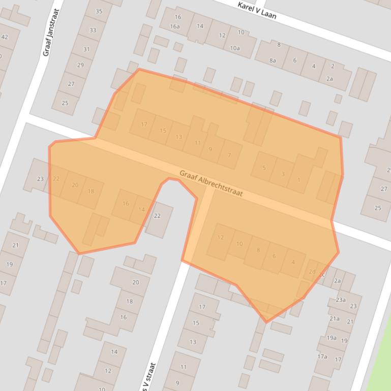 Kaart van postcodegebied 4931HJ.