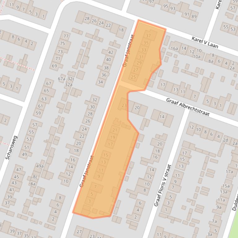 Kaart van postcodegebied 4931HL.