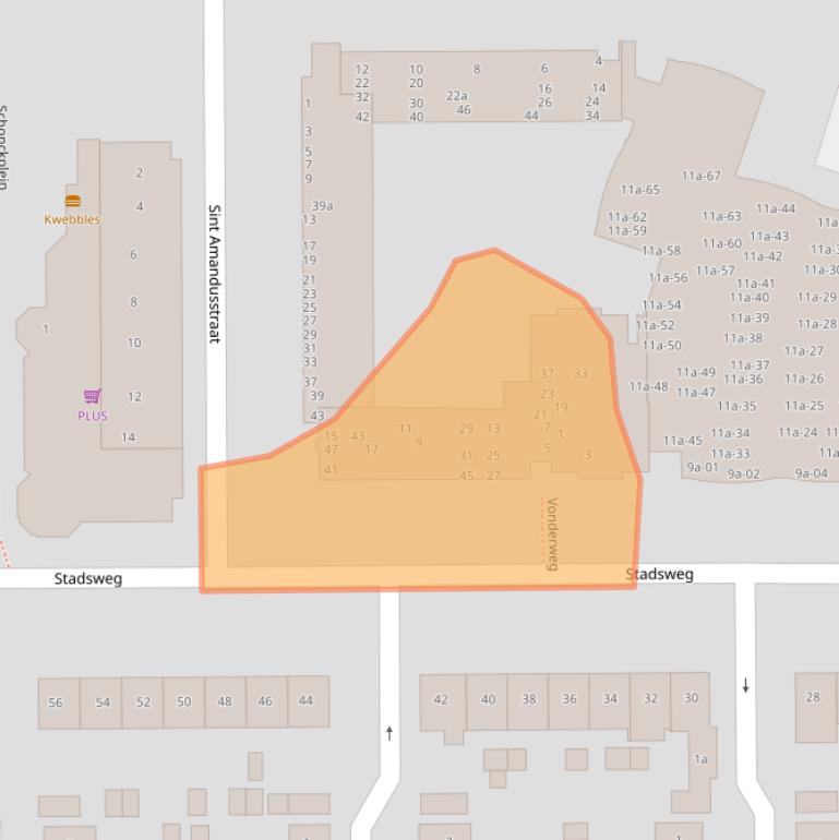 Kaart van postcodegebied 4931HR.