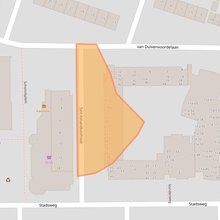 Kaart van postcodegebied 4931HT.