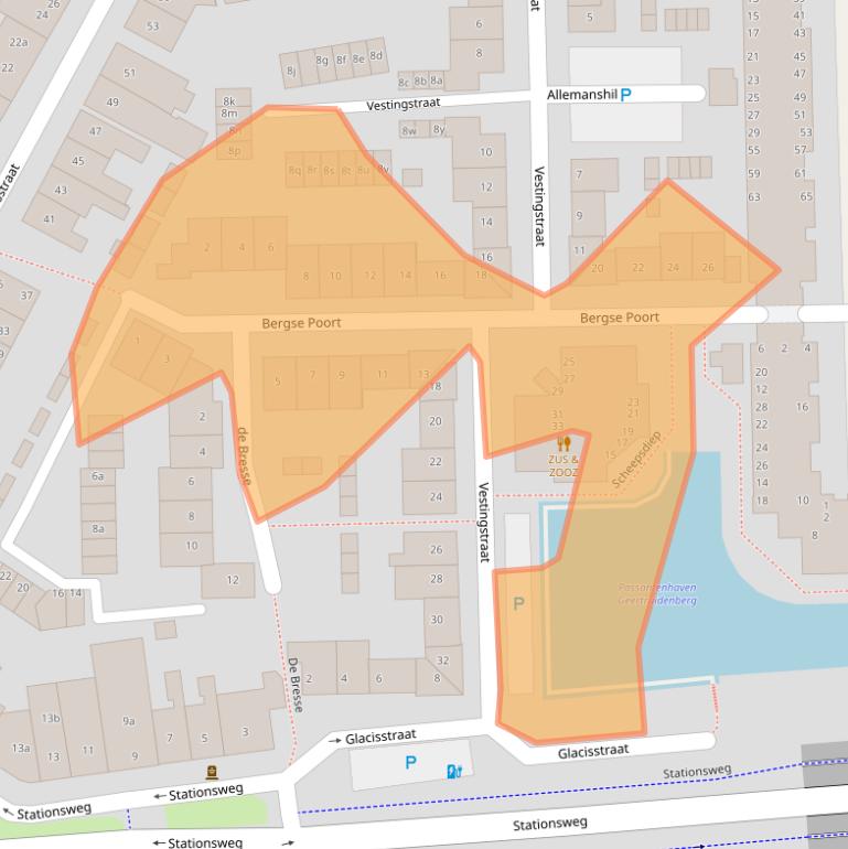 Kaart van postcodegebied 4931KS.