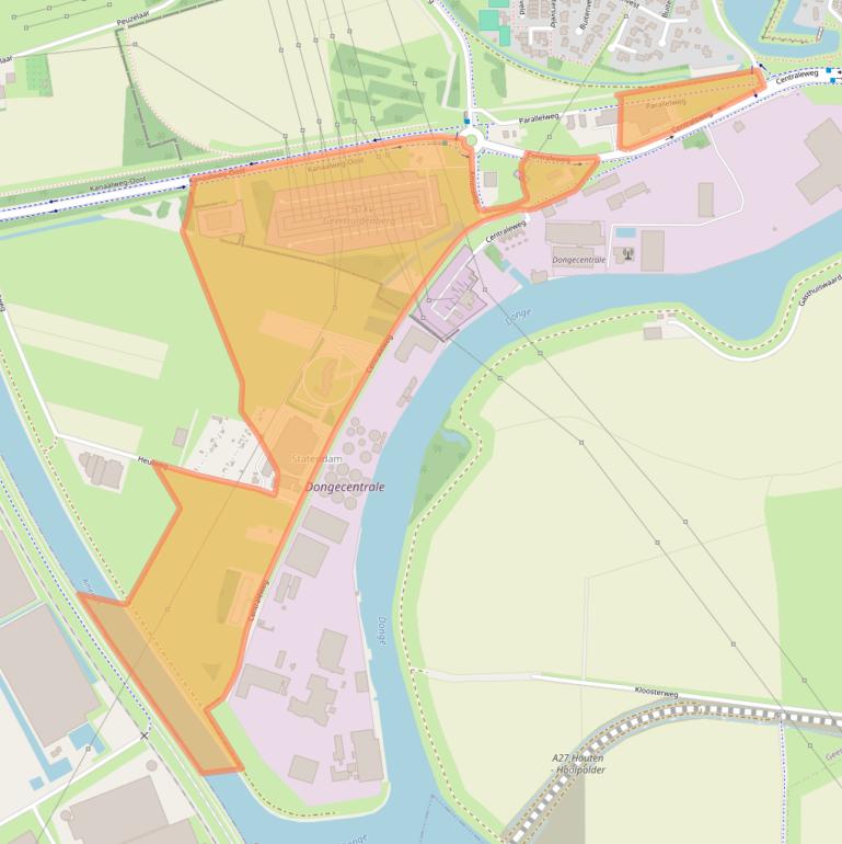 Kaart van postcodegebied 4931NA.