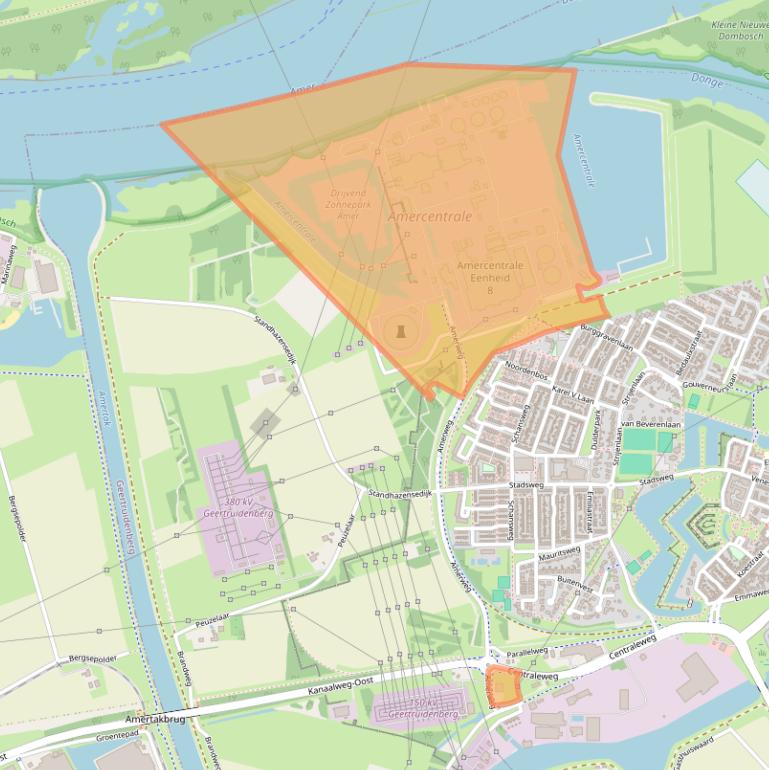 Kaart van postcodegebied 4931NC.