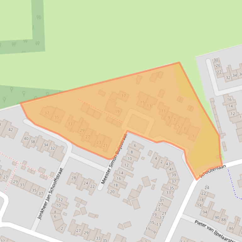 Kaart van postcodegebied 4931RB.