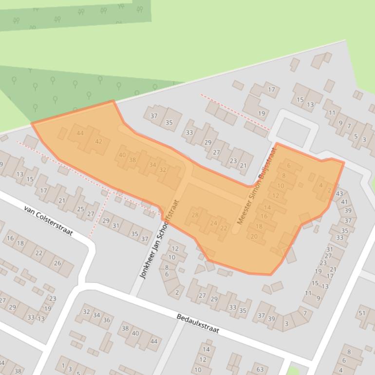 Kaart van postcodegebied 4931RC.