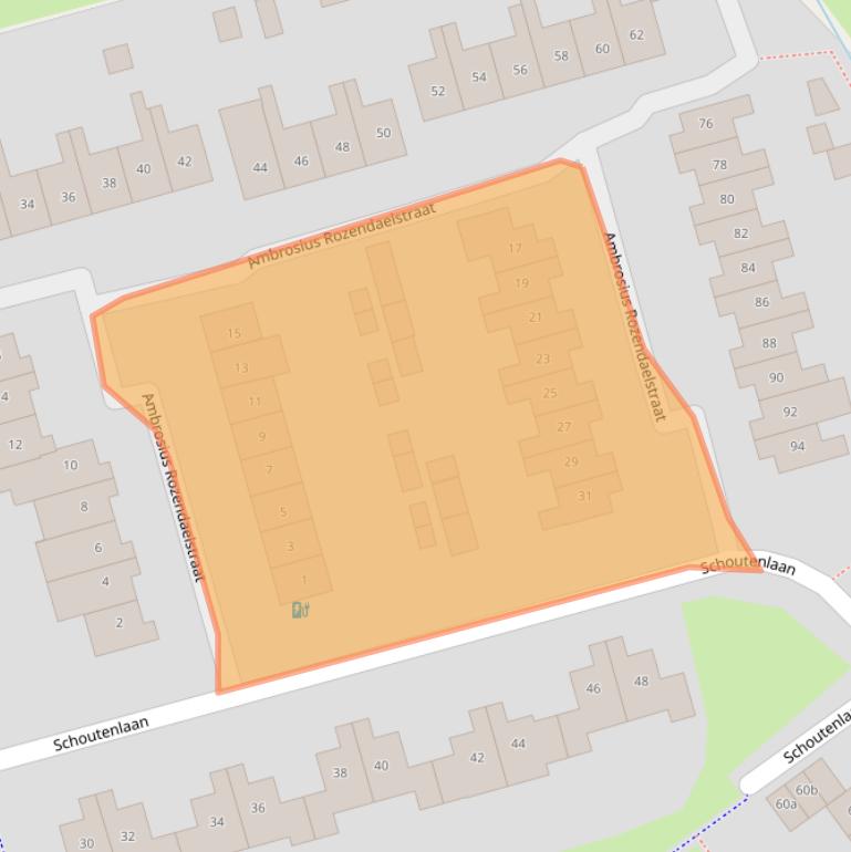 Kaart van postcodegebied 4931RD.