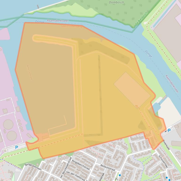 Kaart van postcodegebied 4931RG.